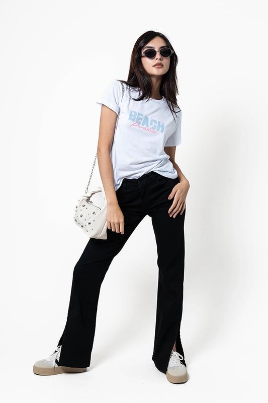 JEANS FLARE SLIT G-M 8321.