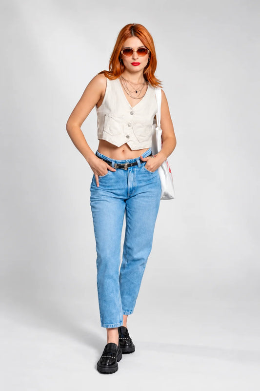 JEANS MOM FIT E-M 8339