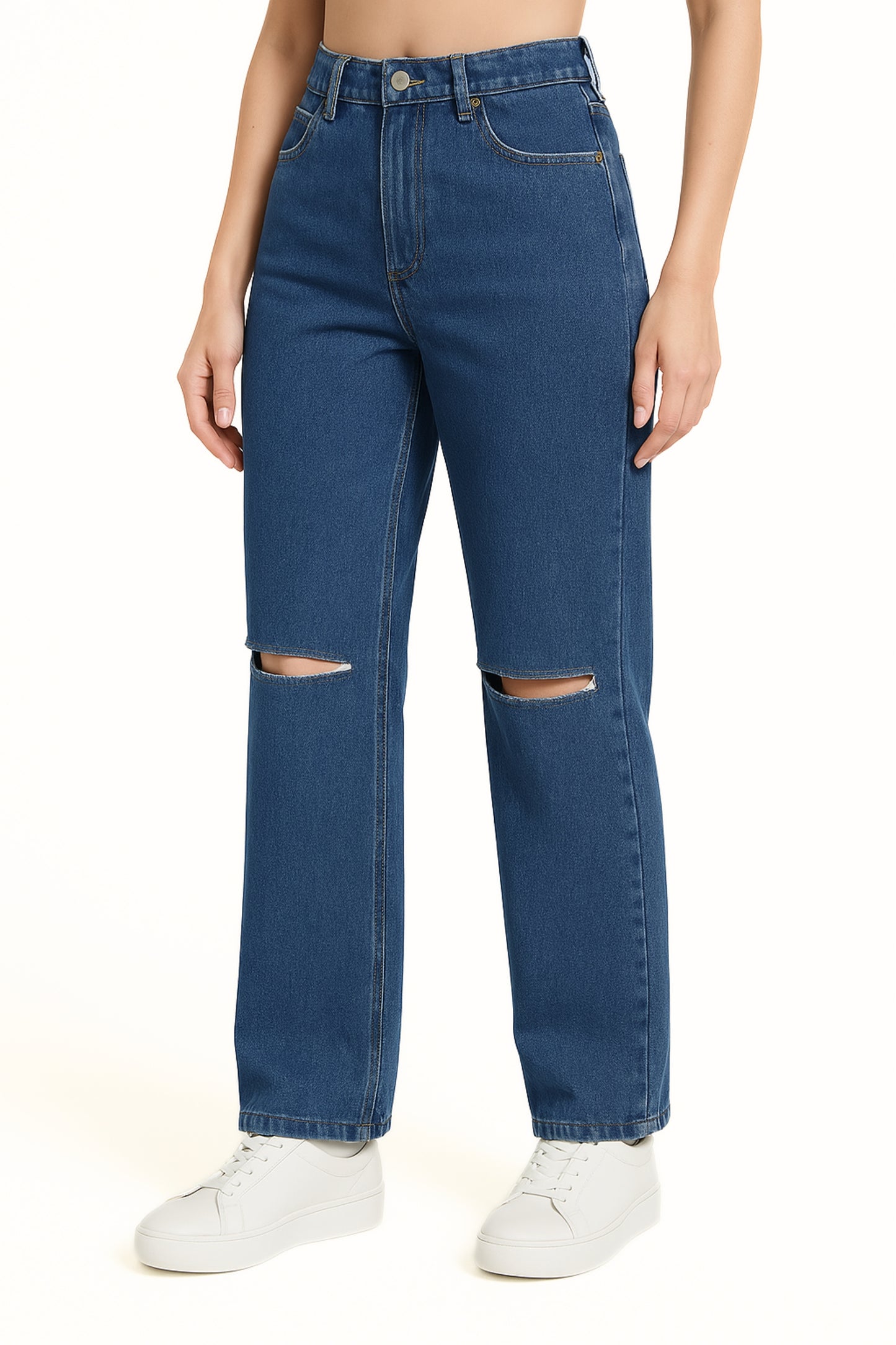JEANS STRAIGHT CUT OUT MACELLONI