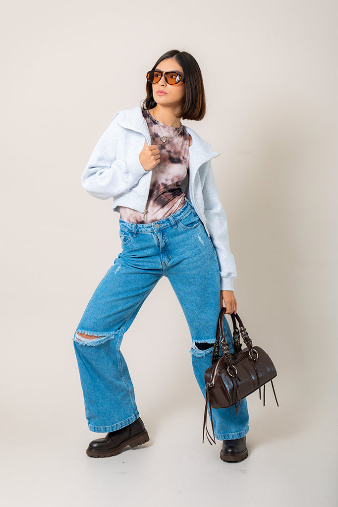 JEANS STRAIGHT ROTOS R-M 9064