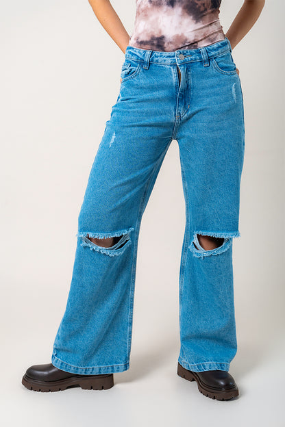 JEANS STRAIGHT ROTOS R-M 9064