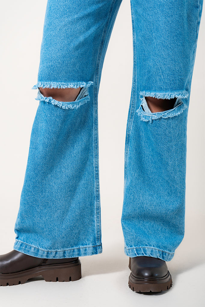 JEANS STRAIGHT ROTOS R-M 9064