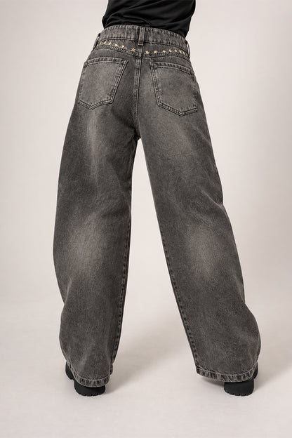 JEANS STRAIGHT TACHES G-M 7568.