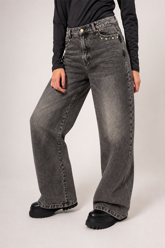 JEANS STRAIGHT TACHES G-M 7568.