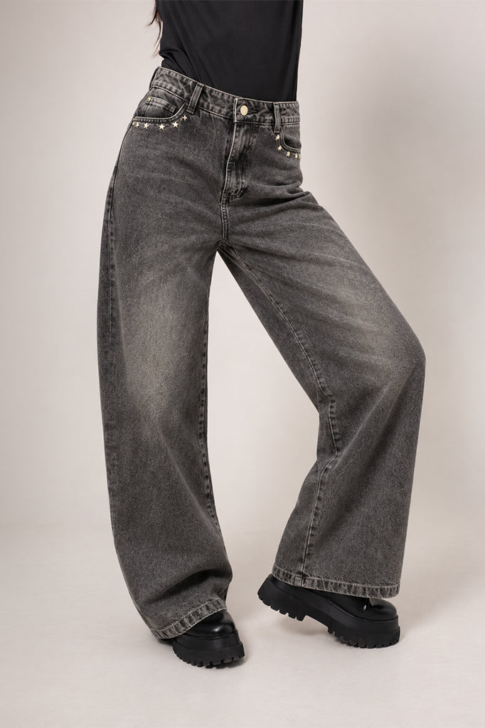 JEANS STRAIGHT TACHES G-M 7568.