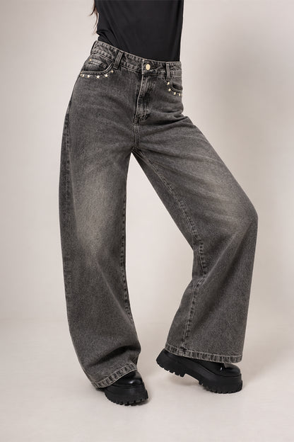 JEANS STRAIGHT TACHES G-M 7568.