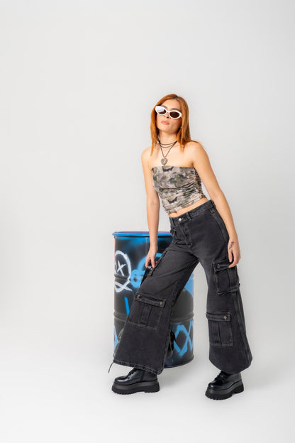 JEANS WIDE LEG CARGO 7272