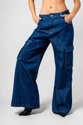 JEANS WIDE LEG CARGO R-F 7621