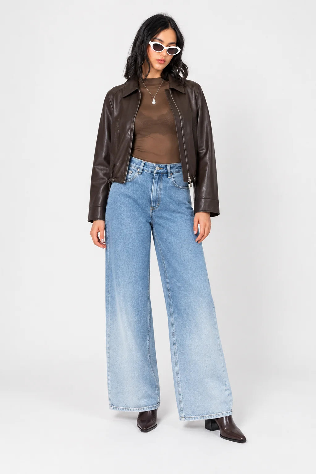 JEANS WIDE LEG DEGRADE G-C 8602