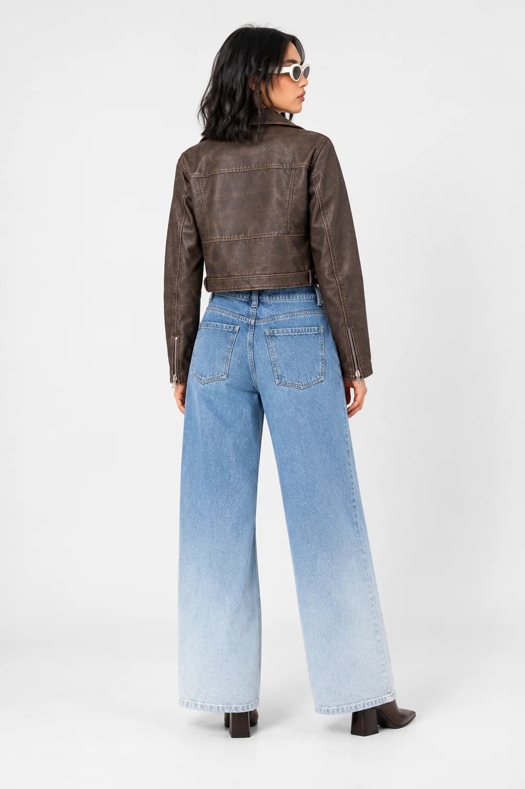 JEANS WIDE LEG DEGRADE G-C 8602