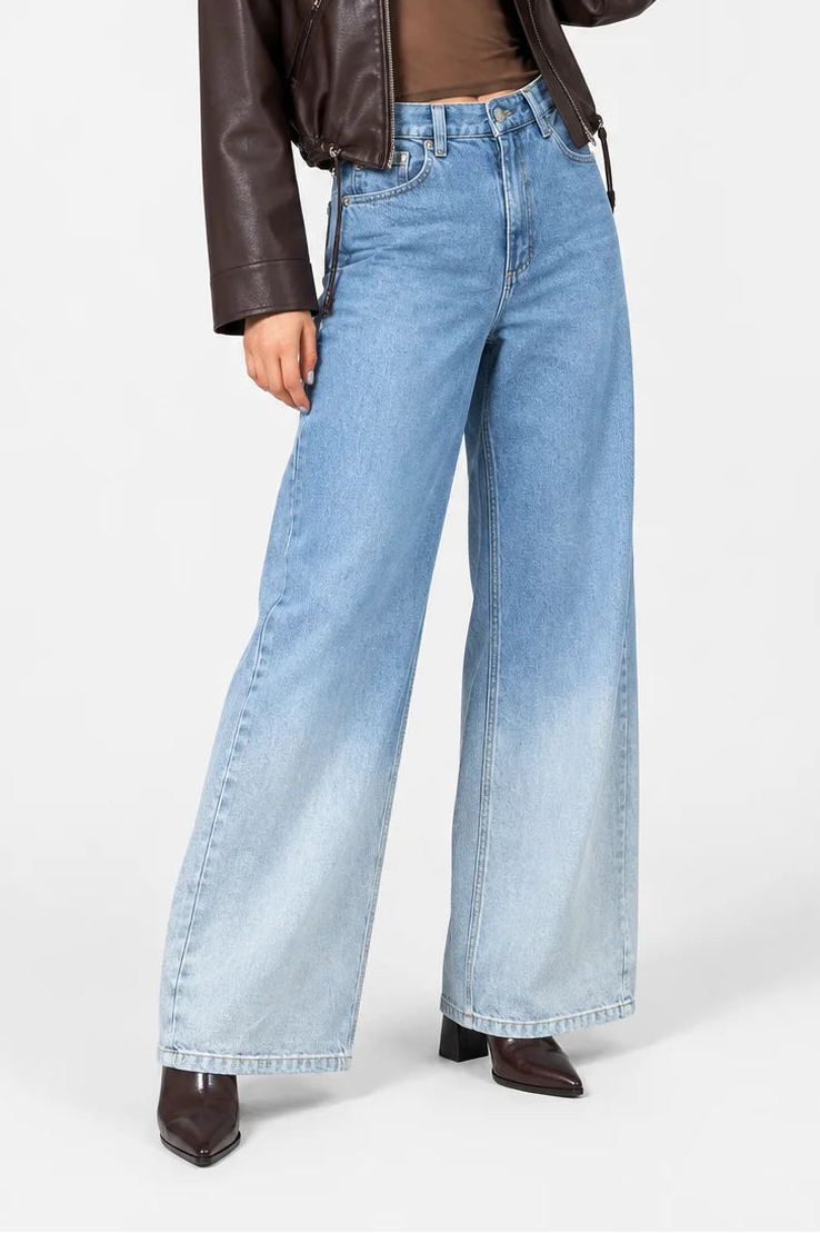JEANS WIDE LEG DEGRADE G-C 8602