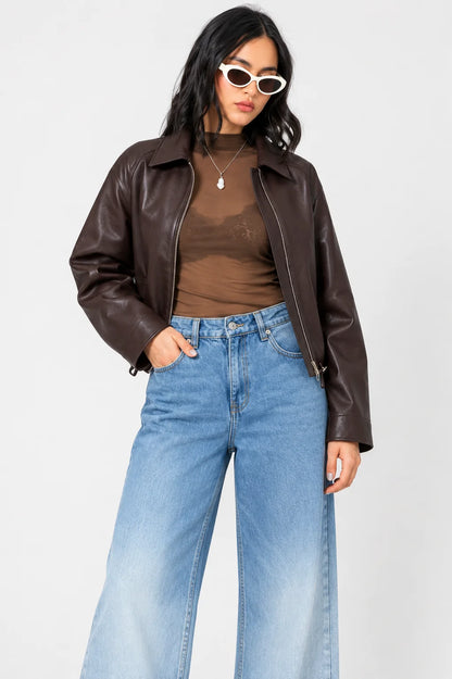 JEANS WIDE LEG DEGRADE G-C 8602
