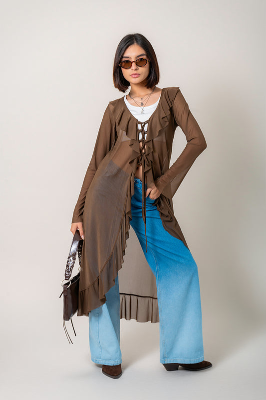 JEANS WIDE LEG DEGRADE G-C 8602