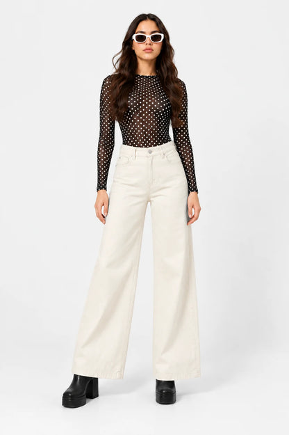 JEANS WIDE LEG FOIL 7129