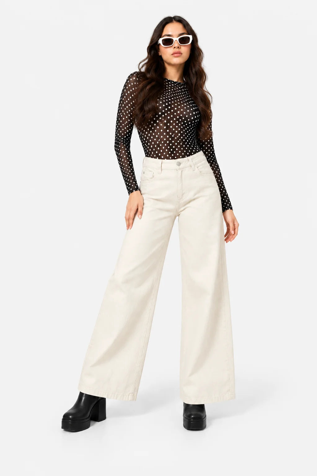 JEANS WIDE LEG FOIL 7129
