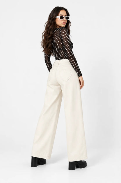 JEANS WIDE LEG FOIL 7129