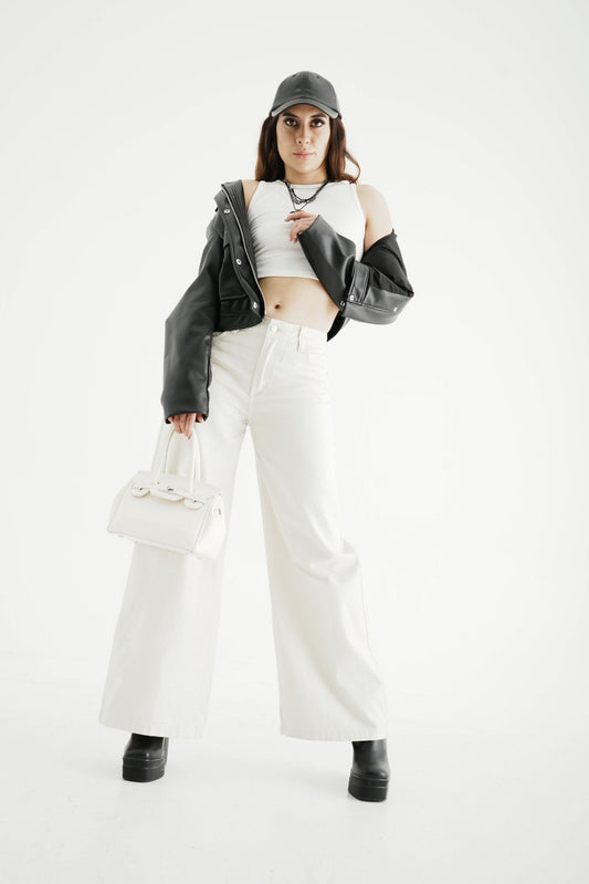 JEANS WIDE LEG FOIL 7129