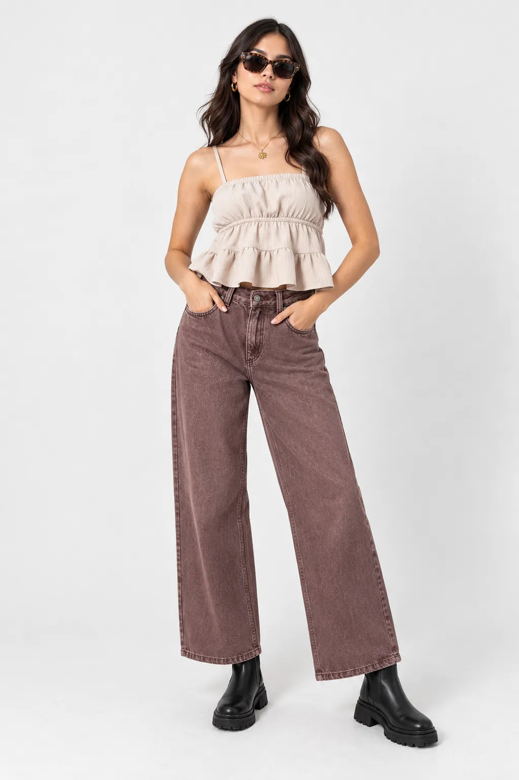 JEANS WIDE LEG G-M 9877