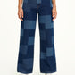 JEANS WIDE LEG PATCHWORK 7131
