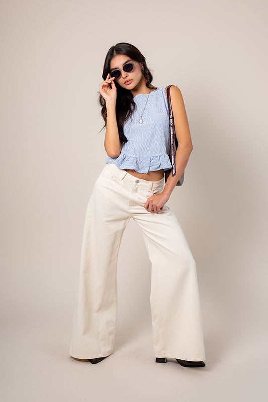 JEANS WIDE LEG T-M 7434 ONE.
