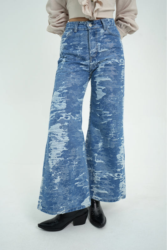 JEANS WIDE LEG TEXTURA 7292