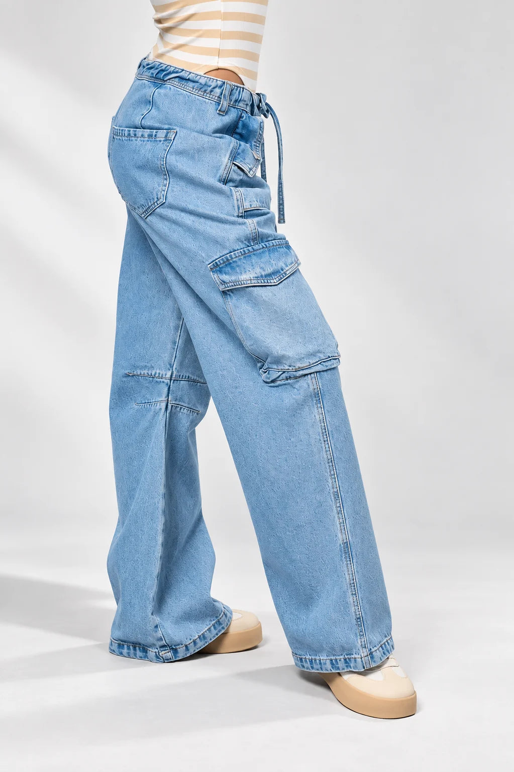 JEANS CARGO CINTURA AJUSTABLE 7270