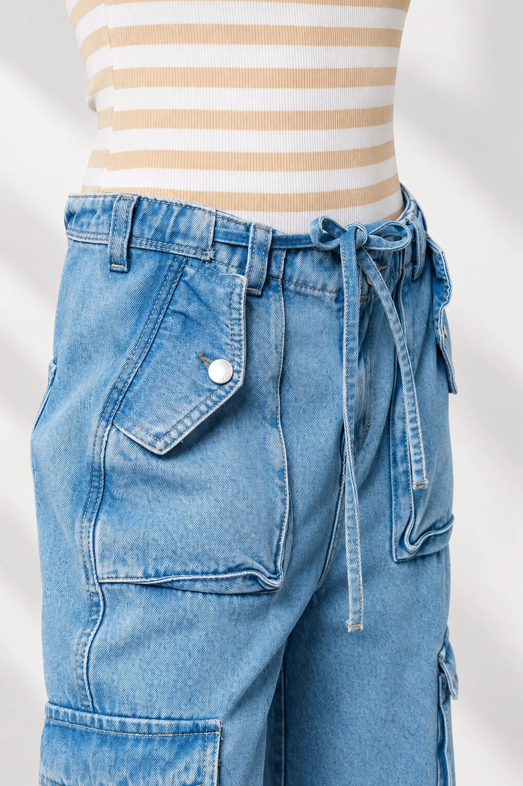 JEANS CARGO CINTURA AJUSTABLE 7270