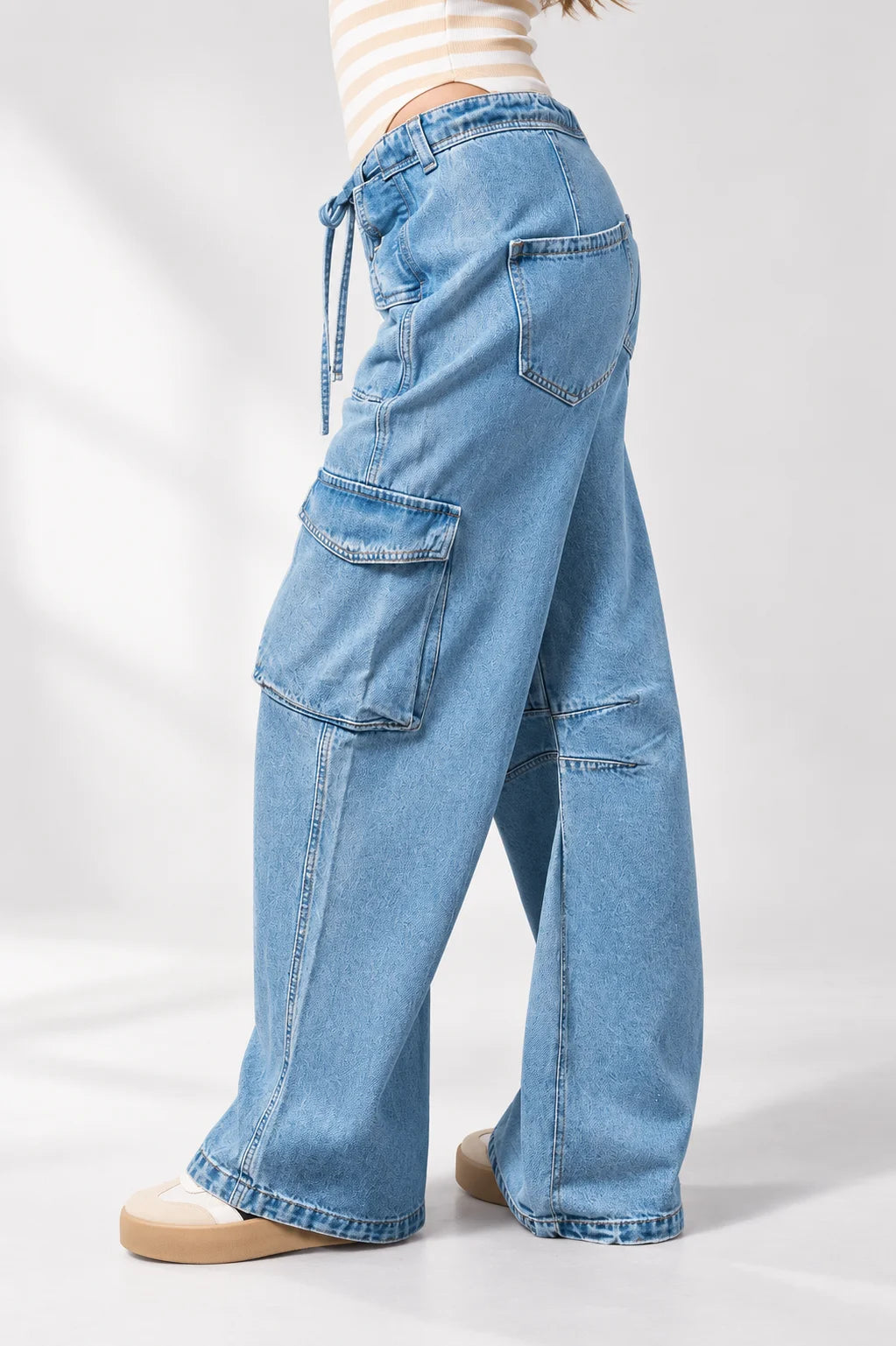 JEANS CARGO CINTURA AJUSTABLE 7270