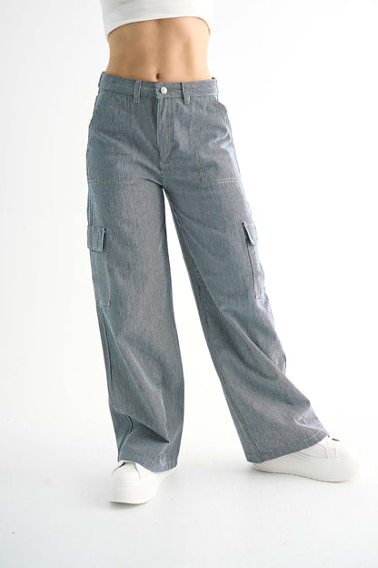 JEANS CARGO RAYAS BIARRITZ