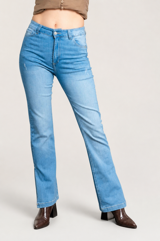 JEANS FLARE SLIT TESTI