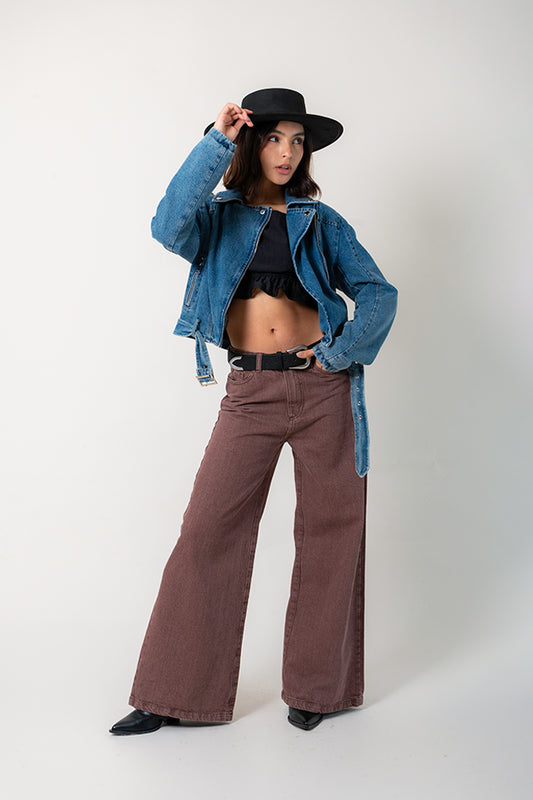 JEANS WIDE LEG G-M 9877