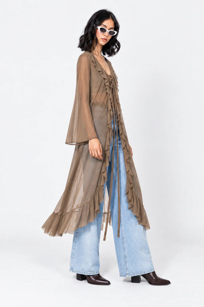 KIMONO LACE UP MESH G-F 8629