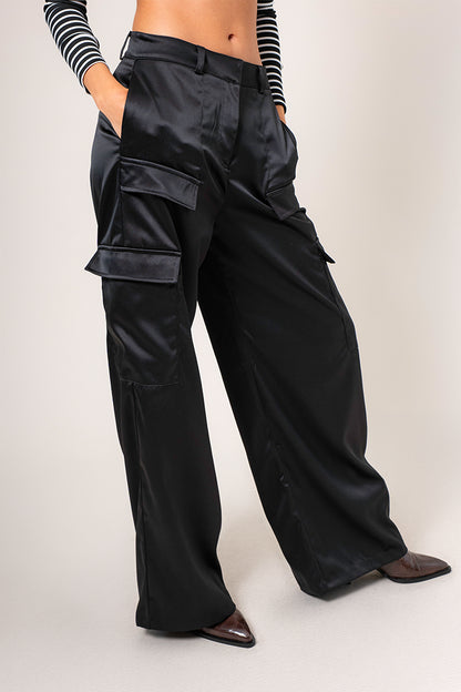 PANTALON CARGO SATIN R-F 8402