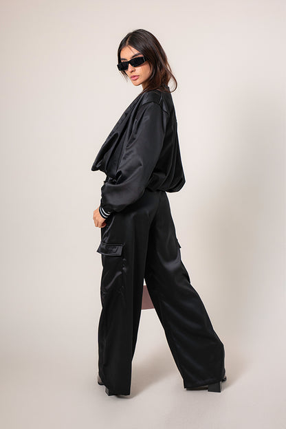 PANTALON CARGO SATIN R-F 8402