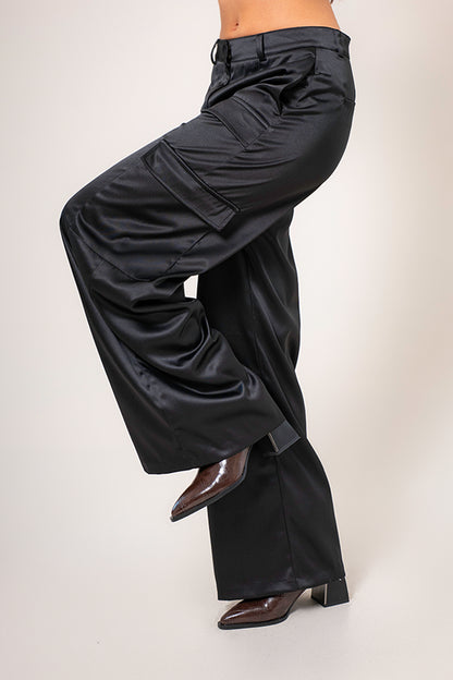 PANTALON CARGO SATIN R-F 8402