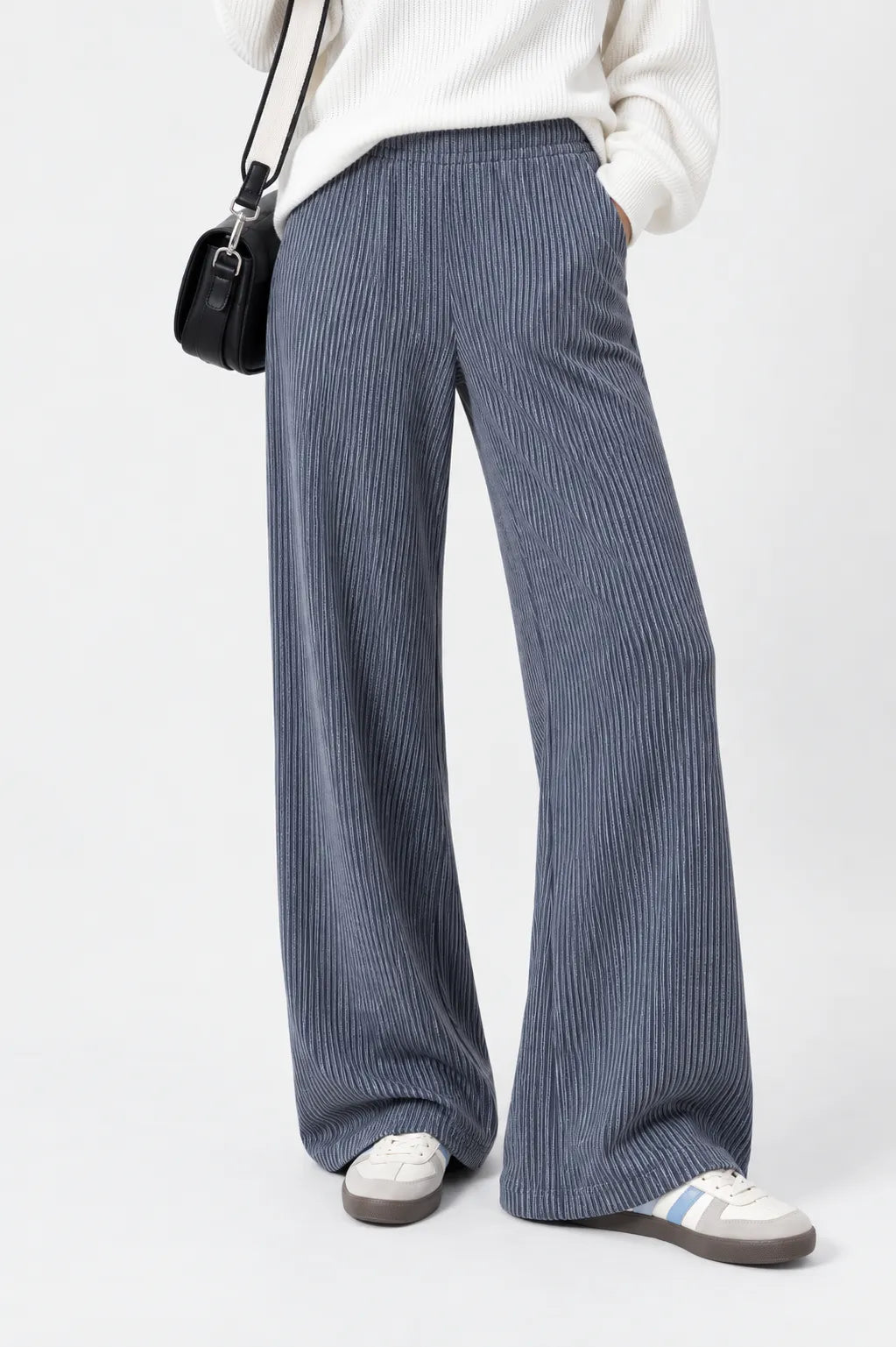 PANTALON FLARE RIB B-F 8727