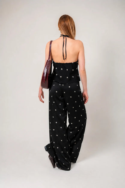 PANTALON FLUIDO BORDADO B-C 9279