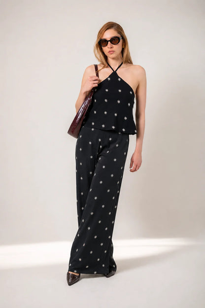PANTALON FLUIDO BORDADO B-C 9279