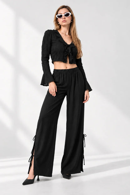 PANTALON FLUIDO LACE UP G-C 7255
