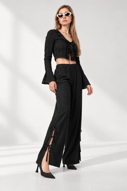 PANTALON FLUIDO LACE UP G-C 7255