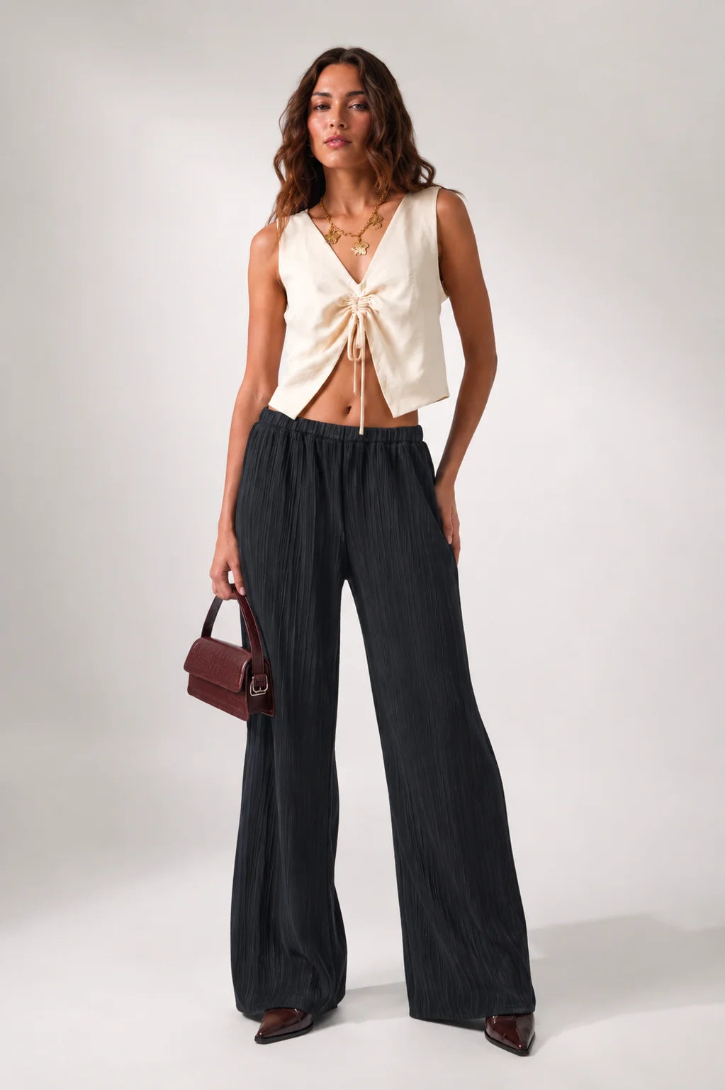 PANTALON FLUIDO TEXTURA B-C 8241
