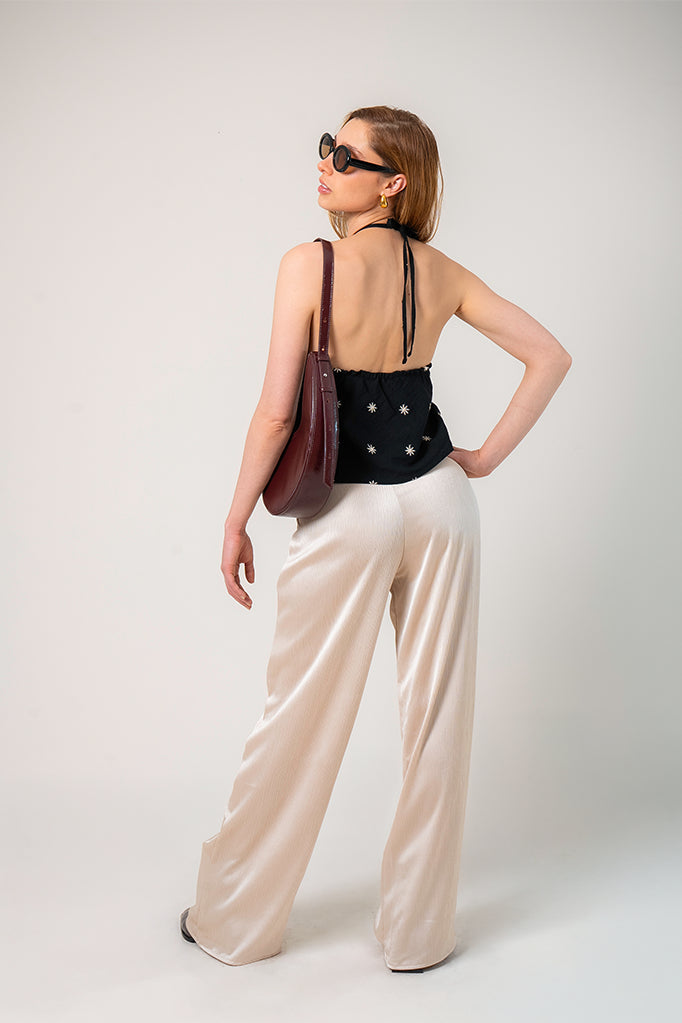 PANTALON SATIN PLISADO B-M 8404