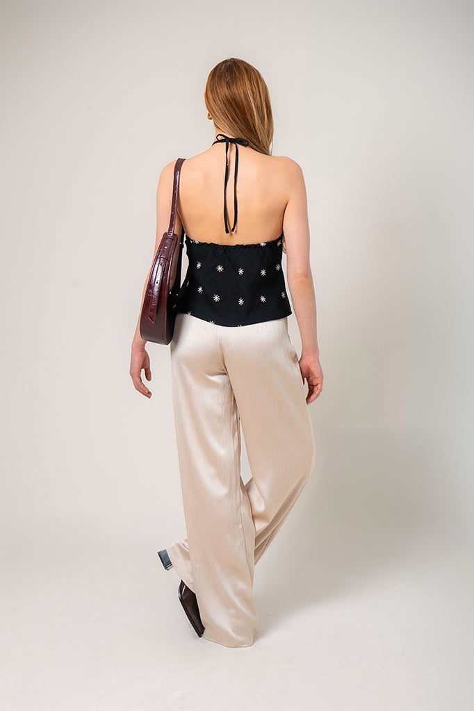 PANTALON SATIN PLISADO B-M 8404