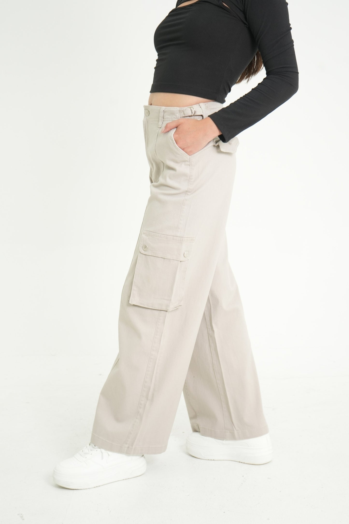 PANTALON STRAIGHT CARGO AJUSTABLE SHARIK