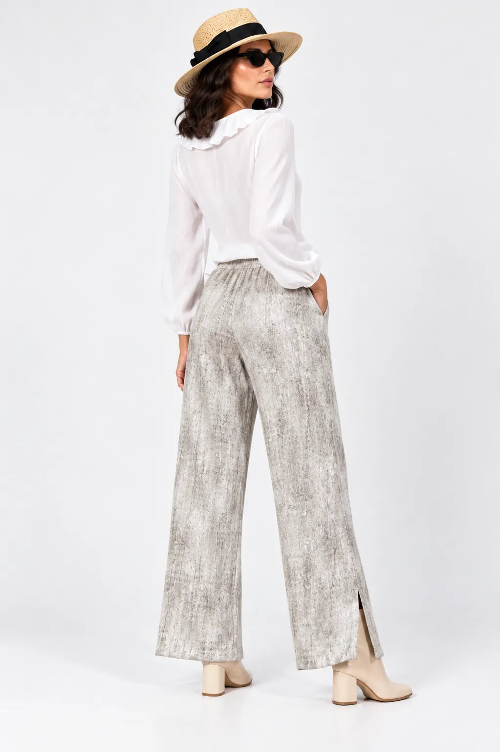 PANTALON TEXTURA SLIT B-M 9905