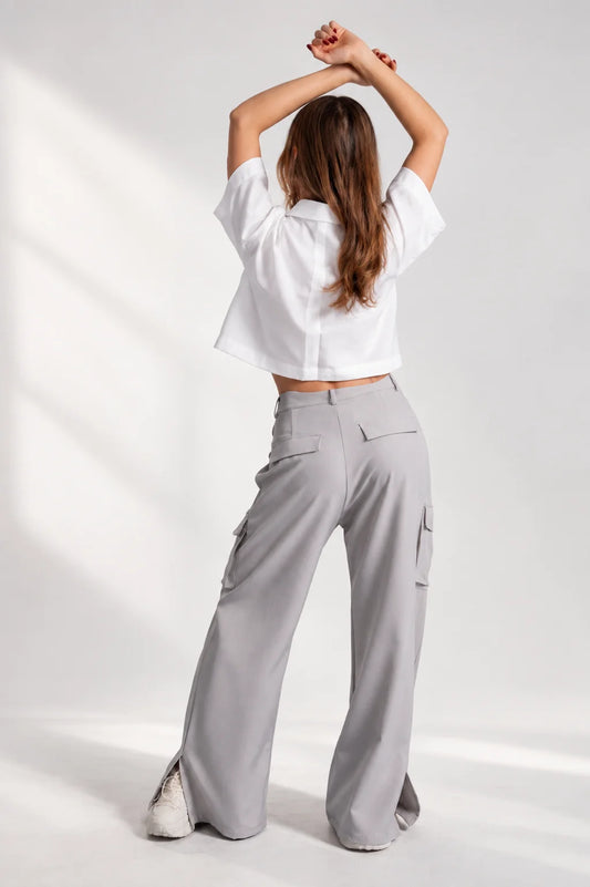 PANTALON WIDE LEG CARGO 7373