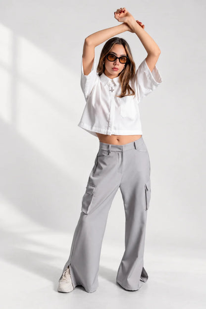 PANTALON WIDE LEG CARGO 7373