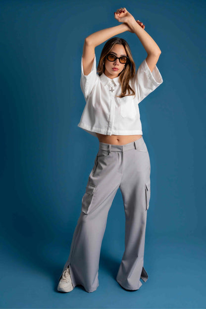 PANTALON WIDE LEG CARGO 7373