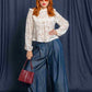 PANTALON WIDE LEG CHAMBRAY G-C 8048