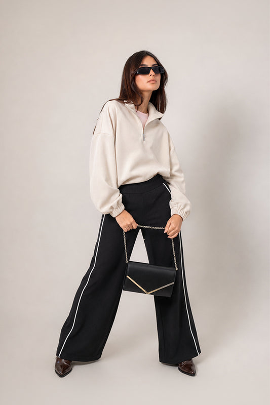 PANTALON WIDE LEG CONTRASTE B-M 8172.